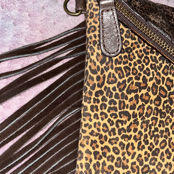Leander Leather Cheetah Simon Handbag/Crossbody NWTπ€©π€©π€© - Picture 6 of 10